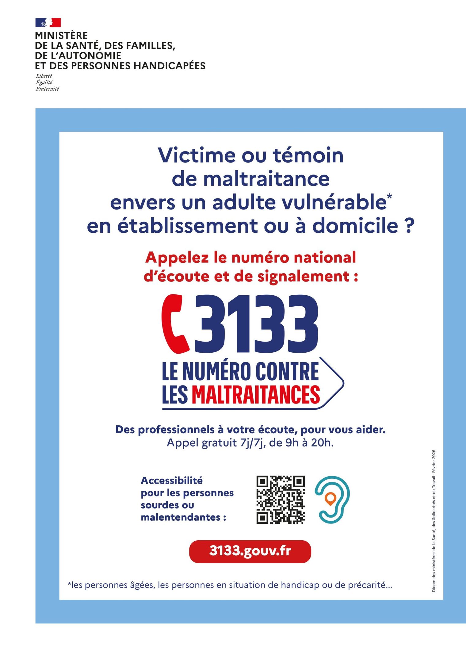 Numéro national d'écoute et de prévention de la maltraitance aux personnes âgées